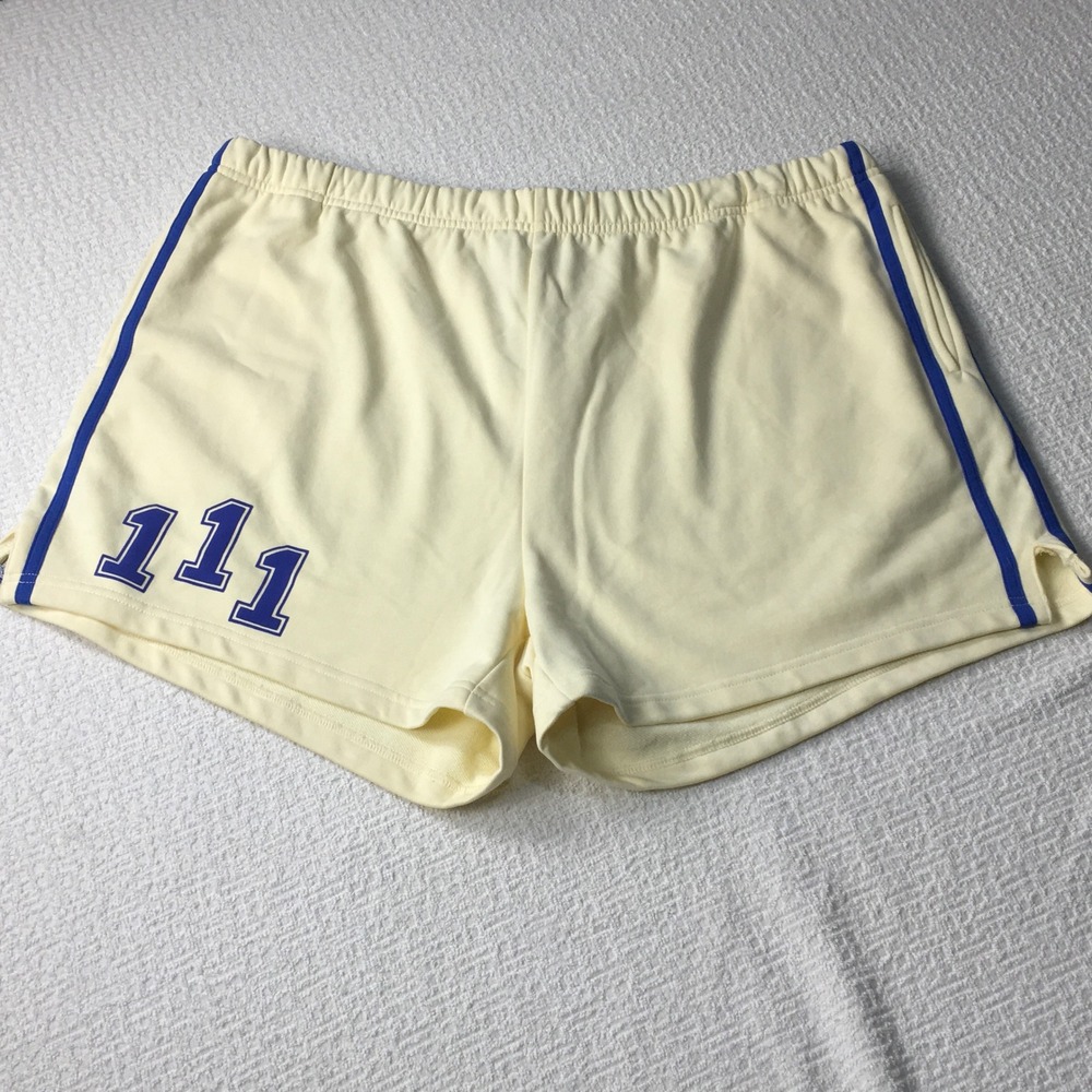 The Mayfair Group 111 Angel Number Shorts XXL Cream Blue Stripe Womens New